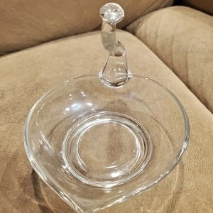 Crystal swan candy dish